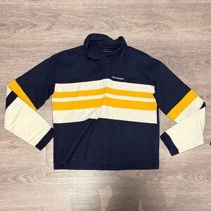 Urban Outfitters Navy Long Sleeve Rugby Shirt